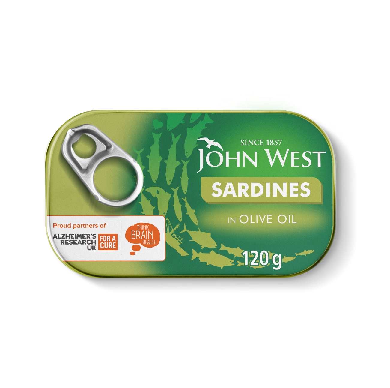 סרדינים שלמים בשמן זית 120 גרם - JOHN WEST
