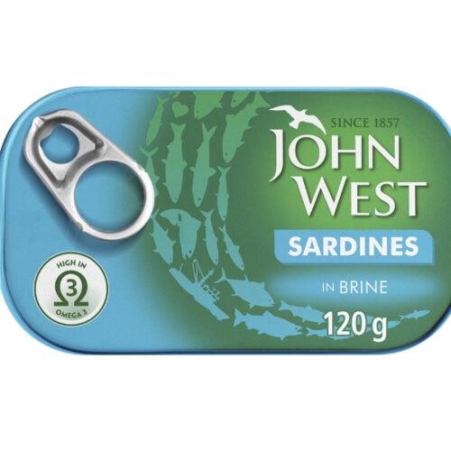 סרדינים שלמים במי מלח 120 גרם JOHN WEST